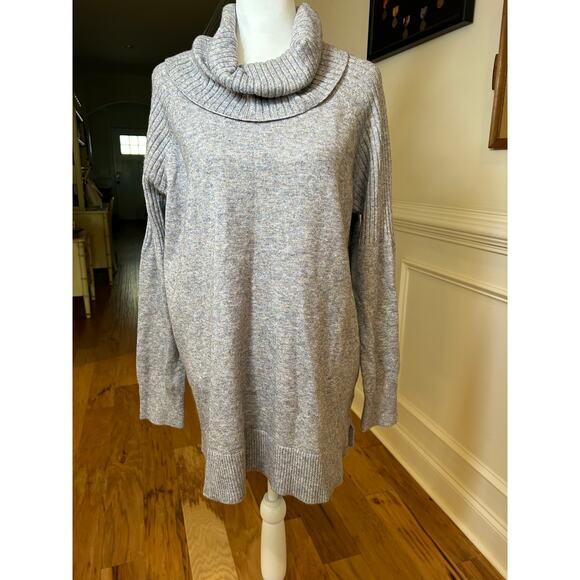 Time & Tru Gray Turtle Neck Knit Top - Women's Plus XL - Picture 2 of 7